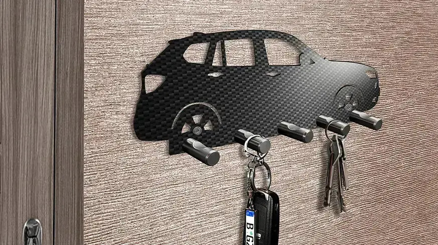 Klíčová deska automobilu Carbon