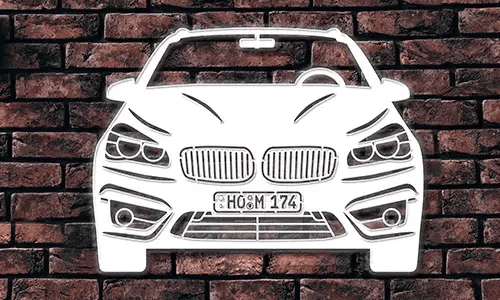 Wall Decoration Milled Metal - White