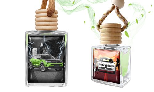 Mini car air freshener with car image