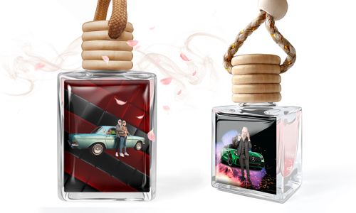 Mini car air freshener with your photo with grandpa