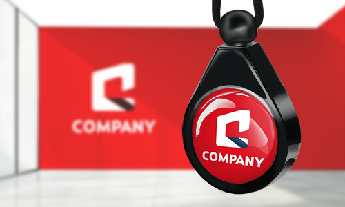 Profumatore per auto con logo rosso di marca