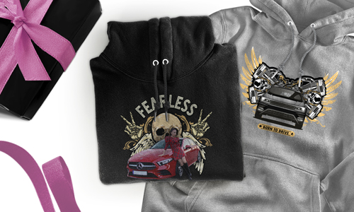 Sweat-shirt personnalisé avec motif de voiture pour ta sœur