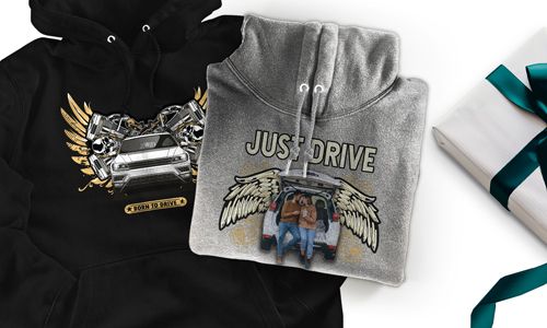 Hoodie met auto-motief voor je man