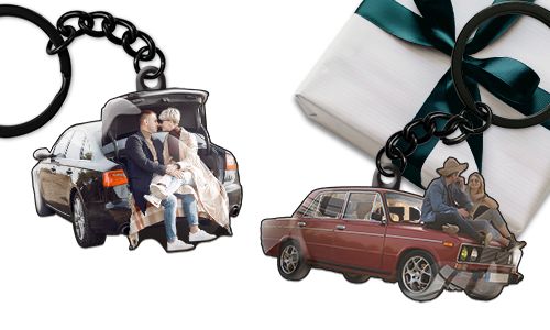 Keychain in form of your photo with boyfriend