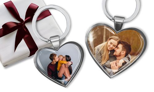 Heart keychain with your mother photo