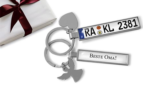 Personalized license plate keychain for grandma