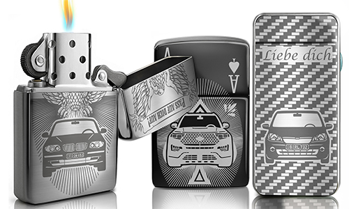 Personalized stainless-steel car-engraved lighters crafted for car lovers