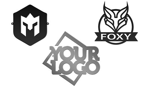 Custom metal sign with company logo – modern wall decor