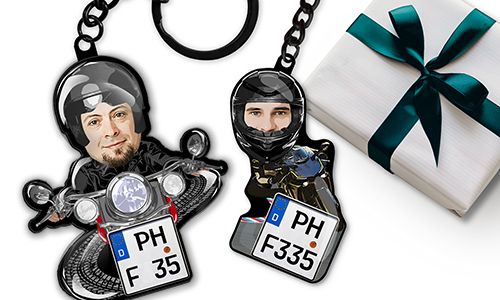 Motorcycle-keychain with your brother's face