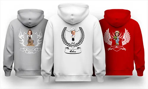Bluza z kapturem w stylu komiksowym – Spersonalizowana na Twoje hobby lub profesję