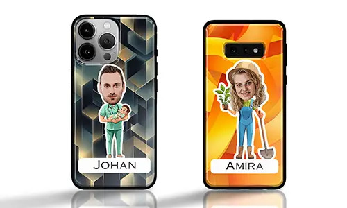 Etui na telefon personalizowane z komiksem z twoim hobby lub zawodem