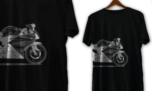 T-Shirt mit Motorraddesign