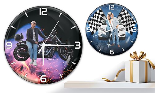 Horloge murale avec l'image de ta grand-mère