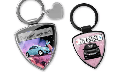Personalized girlfriend shield keychain