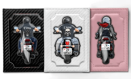 Funda de documentos de coche - Motocicleta - Nombre