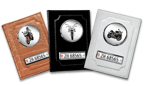 Personalized motorcycle document holder