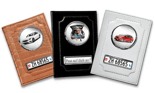 Porta documenti auto standard per mamma con auto/foto e targa