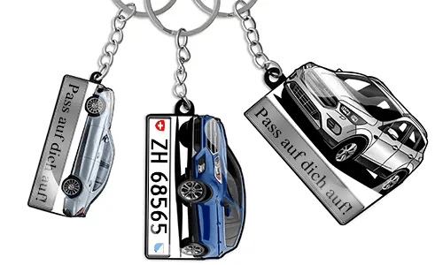 Car Keychain Text Car