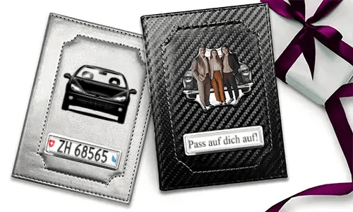 Personalised car document holder with licence plate for your daughter