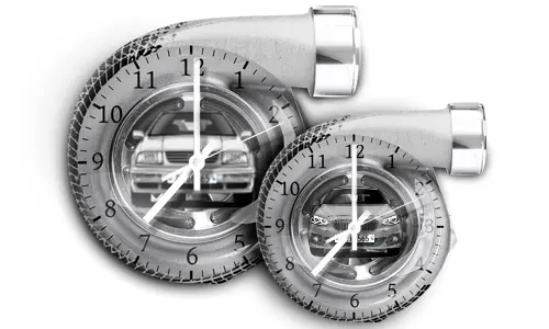 Soft Grey Wall Clock Turbine