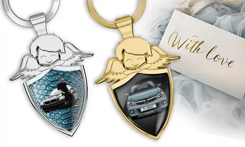 Personoitu avainpidike suojakilvellä - lahja poikaystävällesi