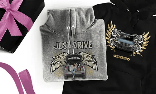 Sweat à capuche personnalisé avec motif voiture - cadeau pour ta fille