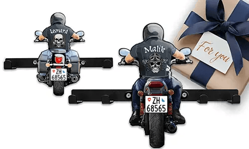 Super porte-clés mural pour ton copain avec son nom et sa plaque d'immatriculation dessus !