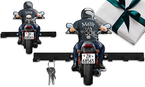 Einzigartige Schlüsselhalter-Wand mit dem Namen deines Bruders und dem Nummernschild