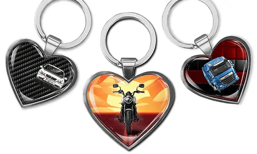 Keychain-Heart-With-Car-Personalized