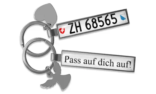 Personalisierter Nummernschild Schlusselanhanger fur dich