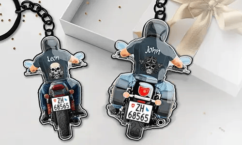 Biker-Schlüsselanhänger mit dem Namen deines Vaters!