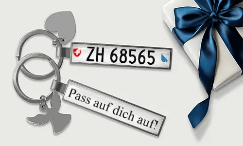 Personalized license plate keychain for couples