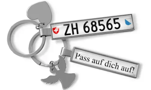 Personalizowany brelok do kluczy z tablicą rejestracyjną dla miłośników motocykli