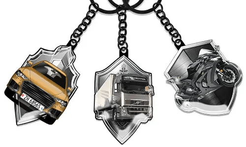 Keychain Shield Car