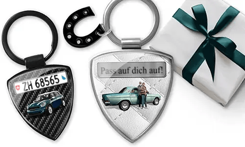 Personalized grandpa shield keychain