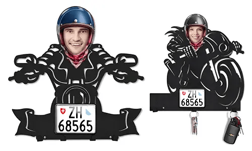 Wieszak na klucze na ścianę dla miłośników motocykli
