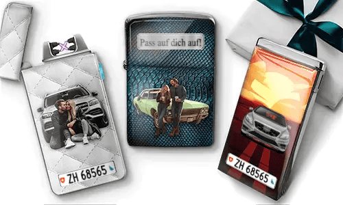 Personalized stainless steel lighters with custom car and couple designs for boyfriend gifts