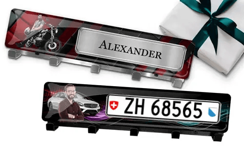 Sleutelhanger met jouw foto en kenteken