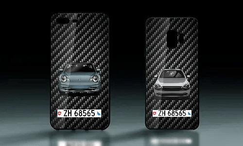 Pouzdro na mobil - Glass Carbon