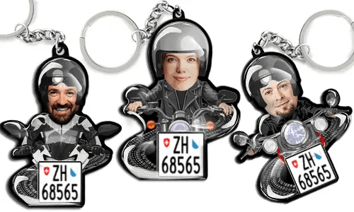 Breloczek do kluczy motocyklowy - zdjęcie jeźdźca