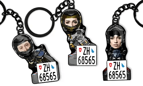 Motorcycle Keychain Rider Photo Sport