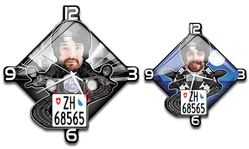 Wanduhr Motorrad