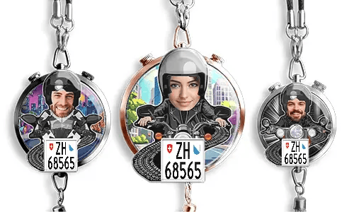 Auto-Lufterfrischer mit Motorradfahrer