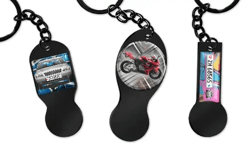 Spersonalizowany brelok z żetonem do wózka