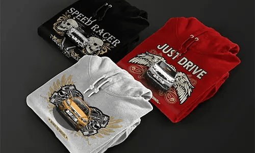 Hoodie Ontwerp Auto Silhouet