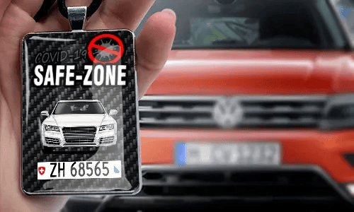 Safe – Zone Autospiegelanhänger - Leder