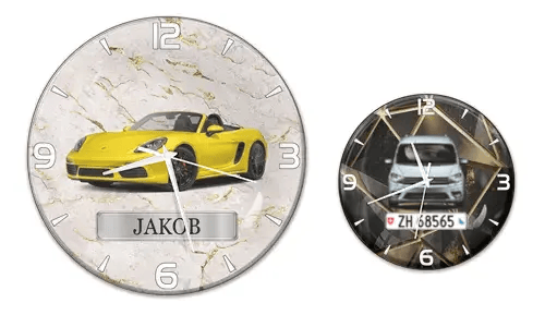 Reloj de pared para amantes de los coches