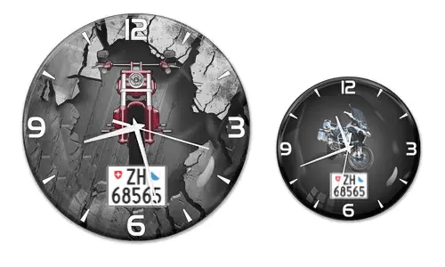 Reloj de pared para amantes de las motos