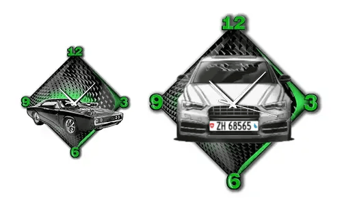 Horloge murale moderne avec image de voiture
