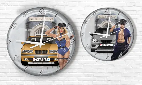 Wall Clock Police Design